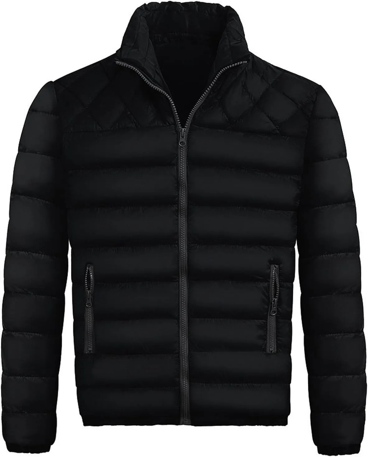 Ymosrh Men's Down Coats Lightweight Packable Puffer Jacket Insulated Winter Coat Snow Ski Traveling Jackets, M-2XL