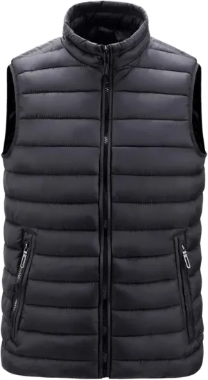 Ymosrh Men's Down Filled Winter Coats Vest Lightweight Packable Outdoor Puffer Vest Jacket Outwear Big and Jackets, M-6XL