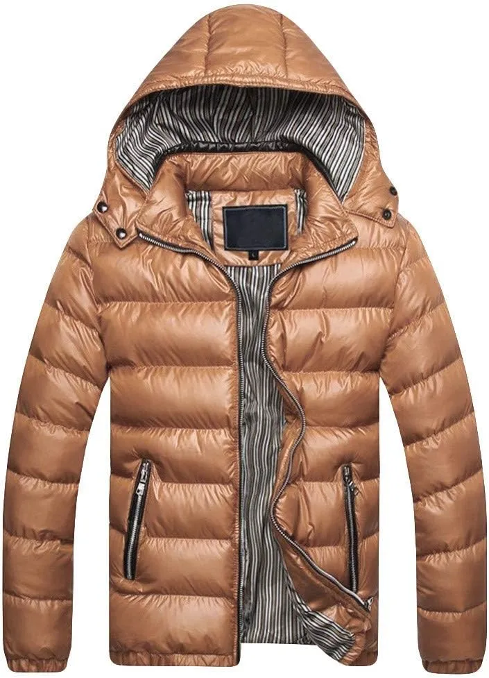 Ymosrh Men's Down Jackets Lightweight Packable Puffer Jacket Insulated Winter Coat Snow Ski Traveling Jackets, M-4XL