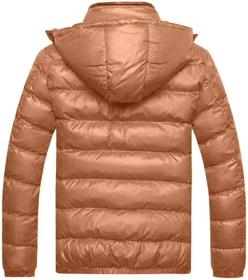 Ymosrh Men's Down Jackets Lightweight Packable Puffer Jacket Insulated Winter Coat Snow Ski Traveling Jackets, M-4XL