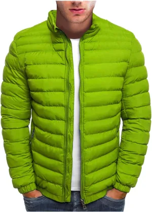 Ymosrh Men's Down Jackets Puffer Alternative Jacket Lightweight Warm Winter Coats Windproof Insulated Jacket, S-3XL