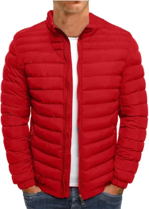 Ymosrh Men's Light Puffer Jacket Winter Coats Water-Resistant Lightweight Packable Jacket Casual Outerwear Jacket, M-2XL