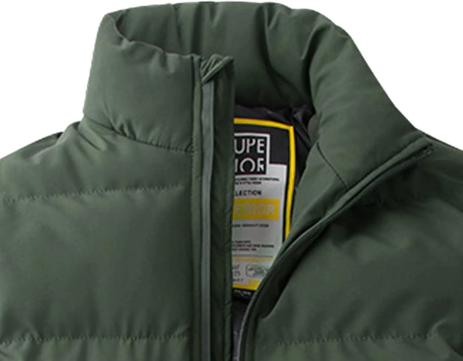 Ymosrh Men's Winter Jacket Puffer Down Alternative Jacket Insulated Lightweight Windbreaker Quilted Coat Jackets, XXL-7XL