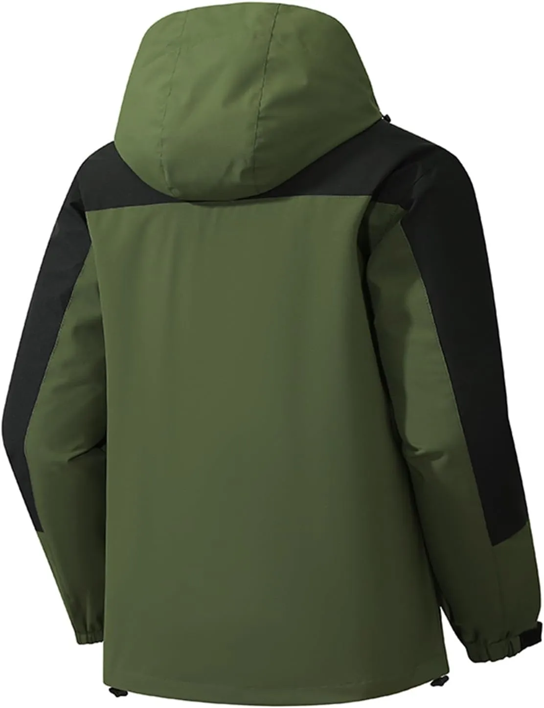 Zeiyignr Men's Lightweight Waterproof Hooded Rain Jacket Outdoor Ski Snow Coat Mountain Windbreakers Jacket for Hiking Travel